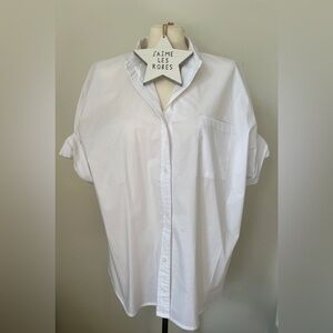 all:row Women's White Button Down Shirt - NWOT !